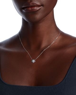 Bloomingdale&#39;s Fine Collection Diamond Clover Pendant Necklace 