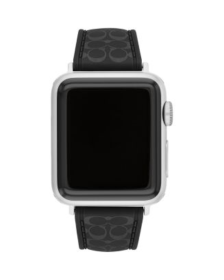 COACH Apple Watch® Black Silicone Strap, 38/40/41mm 