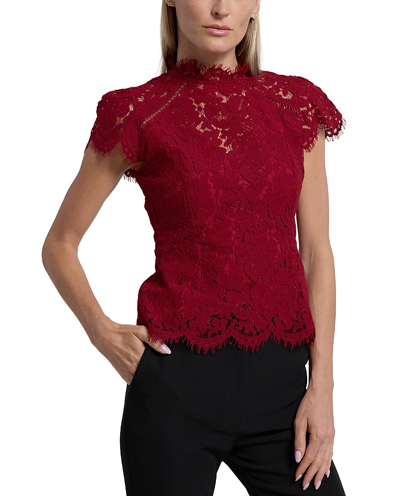Shop Generation Love Ambrose Lace Top In Scarlett