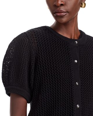 Samantha Crochet Cropped Cardigan Sweater