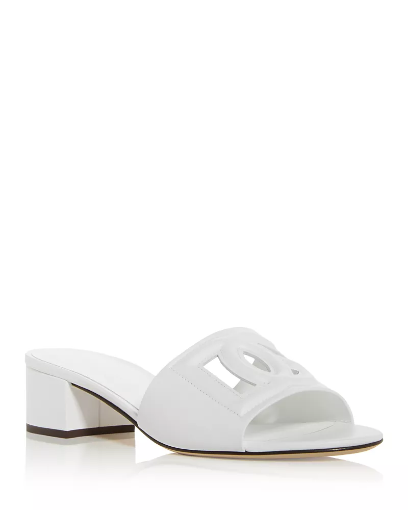 Dolce & Gabbana Women's Block Heel Slide Sandals