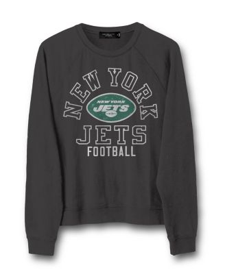 Junk Food Clothing - Women's NFL Flocked Raglan Crew Fleece Sweatshirt
