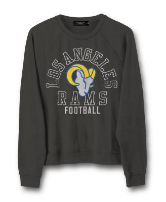 Junk Food Clothing - Women's NFL Flocked Raglan Crew Fleece Sweatshirt