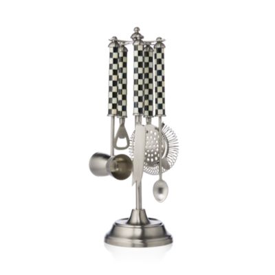 Courtly Check 5-Piece Bar Tool Set with Stand