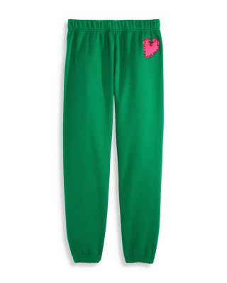 Aqua Girls' Heart Patch Sweatpants, Little Kid, Big Kid - Exclusive
