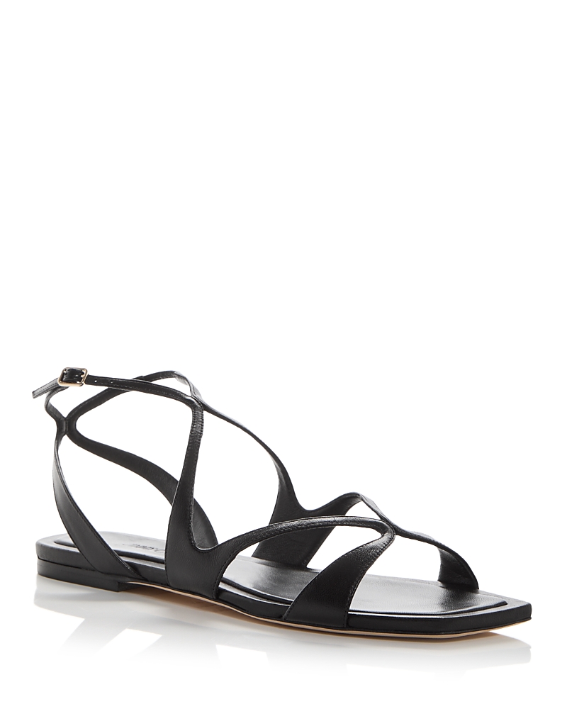 Jimmy Choo Ayla Flat Sandals In Black
