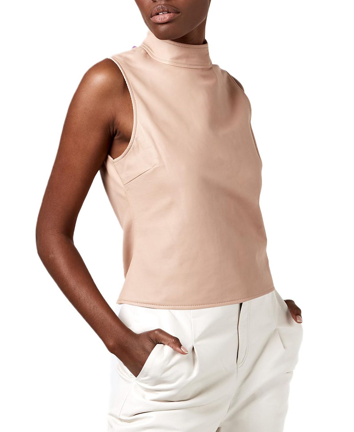 As by Df Crawford Recycled Leather Top