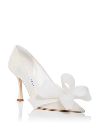 Jimmy Choo - Women's Staz 90 Mesh Bow Pumps