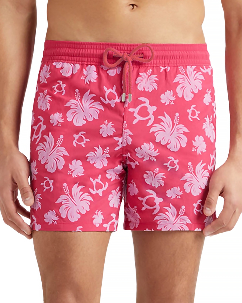 Vilebrequin Moorea Printed 5.5 Swim Shorts In Groseille