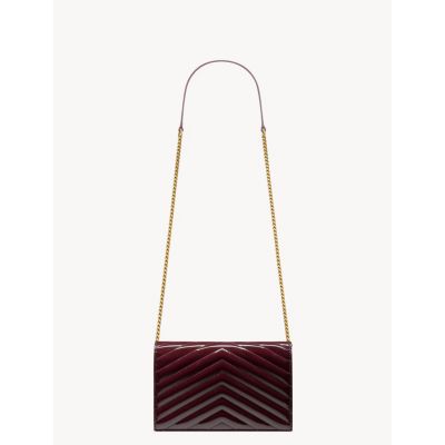 Cassandre Envelope Chain Wallet in Patent Leather