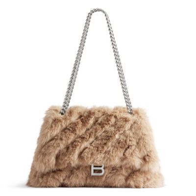 Balenciaga Crush Medium Chain Bag Fake Fur