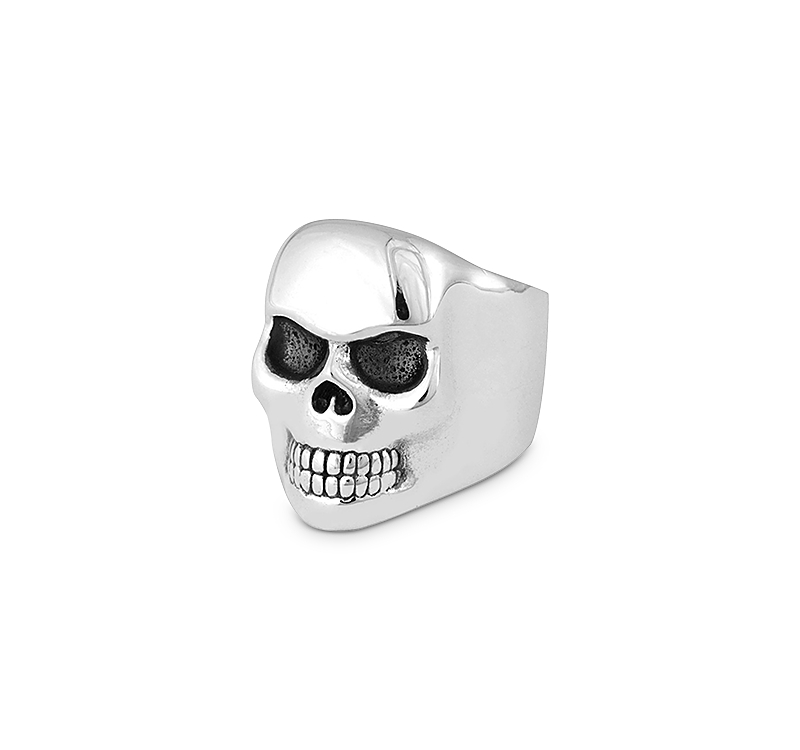 KING BABY STUDIO MEN'S SMALL CLASSIC SKULL RING