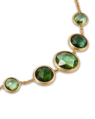 18K Yellow Gold Jaipur Color Green Tourmaline Bezel Bracelet - Exclusive