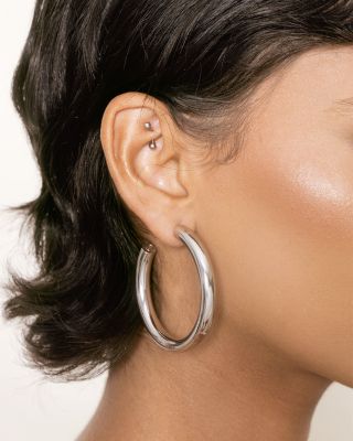 Large Thick Classic Hoop Earrings 
