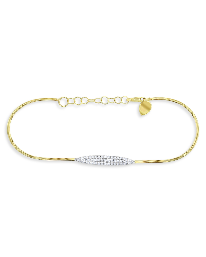 Meira T 14k White & Yellow Gold Diamond Pave Snake Chain Bracelet In White/gold