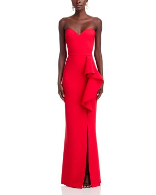 Nary Strapless Ruffled Gown