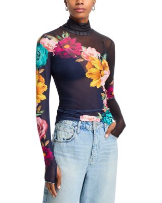 AFRM - Zadie Mesh Floral Print Top