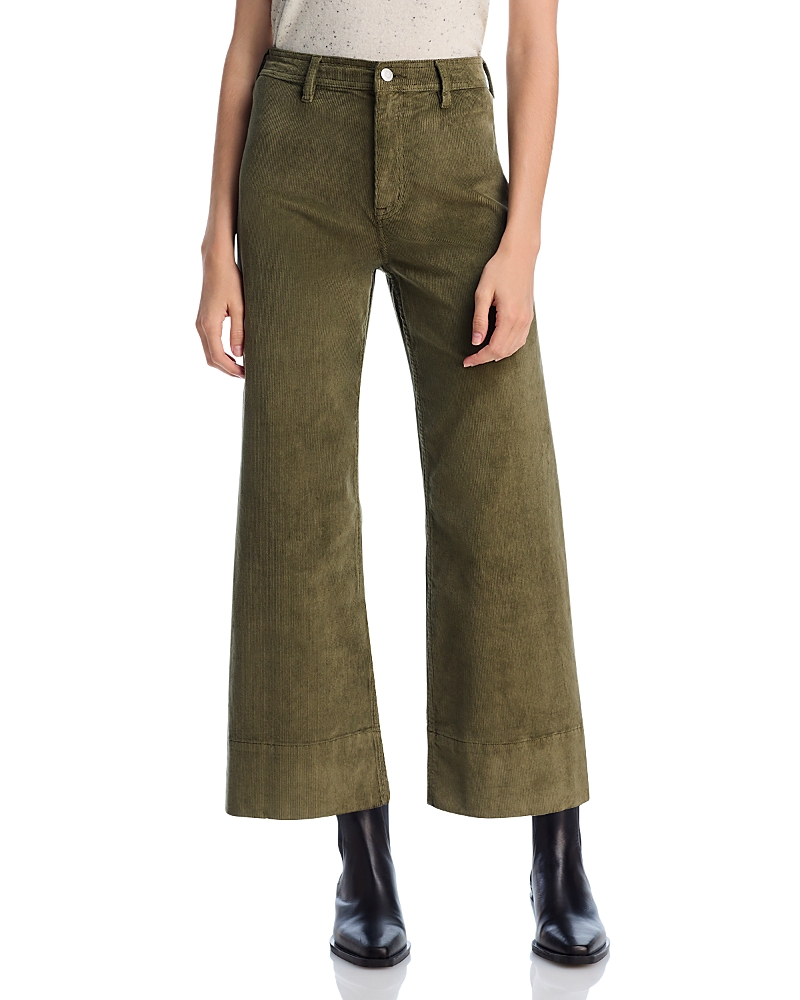 Pistola Penny Crop Wide Leg Corduroy Jeans In Martini