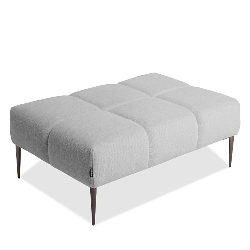 Giuseppe Nicoletti Soprano Rectangle Ottoman In Baobab -ghiaccio