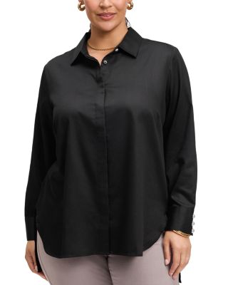 Foxcroft Plus - Long Sleeve Matte Shirt