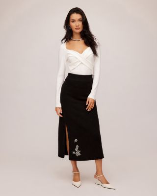 Brett Embellished Sweater Skirt