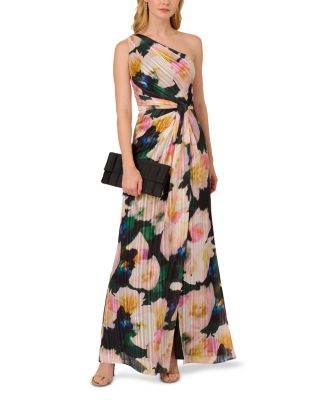 One Shoulder Chiffon Gown