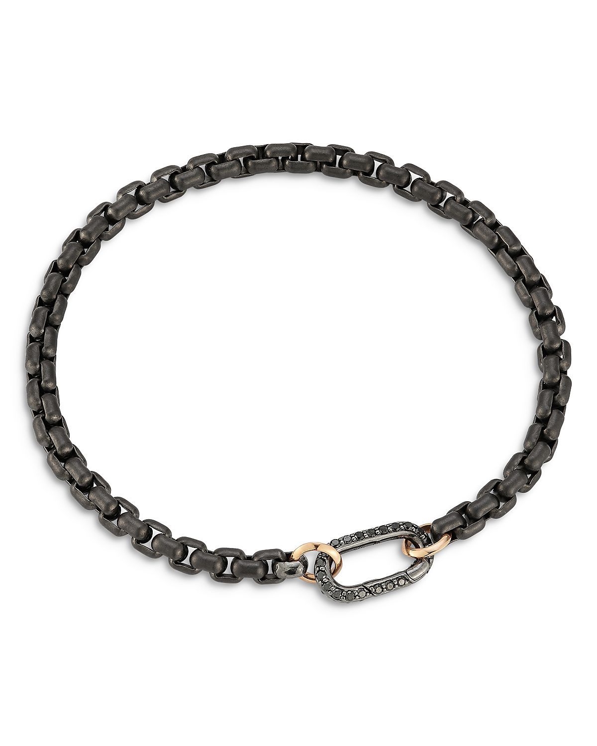 Walters Faith Men's Sterling Silver Diamond Clasp Saxon Chain Link Bracelet