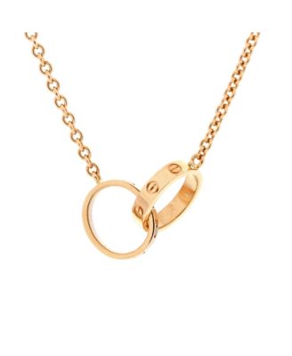 Pre-Owned Cartier - Love Interlocking Necklace 18K Rose Gold