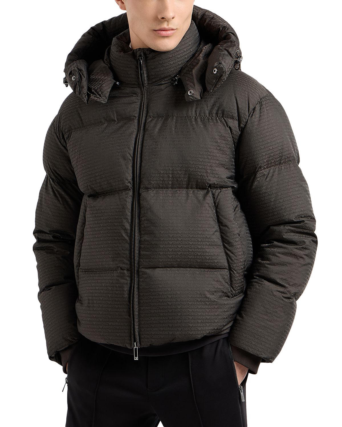 Emporio Armani Puffer Coat with Removable Hood
