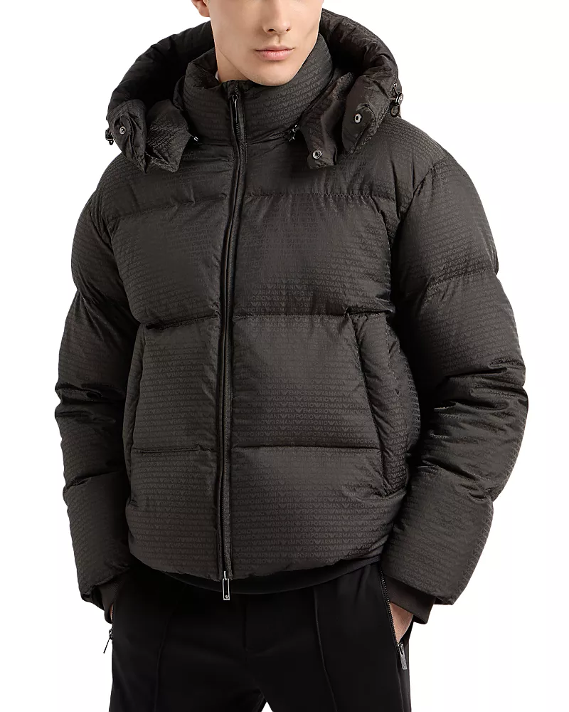 Emporio Armani Puffer Coat with Removable Hood