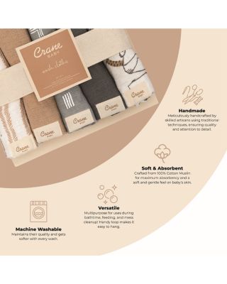 Ezra Woodland Animal Washcloths, 5 Pack