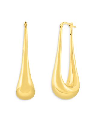 Roberto Coin - 18K Yellow Gold Hoops Elongated Graduated Oval Hoop Earrings