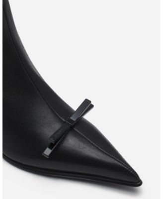  Women&#39;s Bow Ankle Boots In Leather