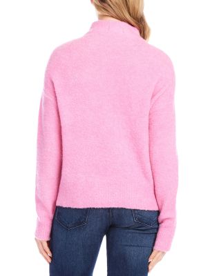Mock Neck Boucle Sweater