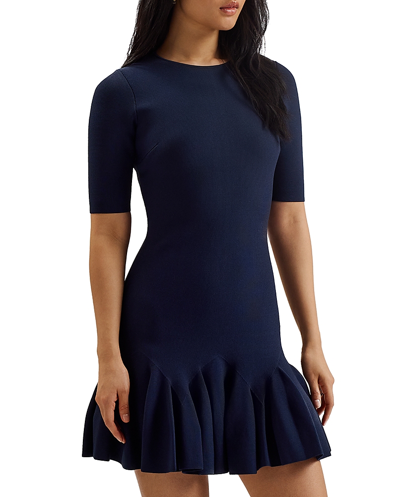 Ted Baker Alzann Mini Skater Dress In Navy