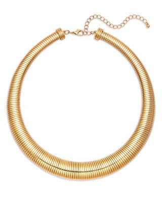 AQUA - Tubogas Collar Necklace in 14K Gold Plated, 16"-18 - Exclusive