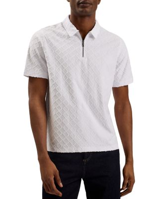 Ted Baker - Ansom Textured Quarter Zip Terry Polo Shirt