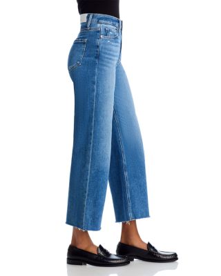 Anessa High Rise Wide Leg Ankle Jeans in Rock Show Distressed