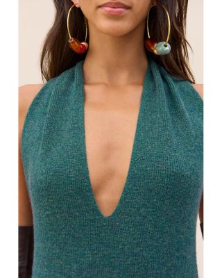 Cult Gaia Merida Multicolor Large Bead Hoop Earrings in Gold Tone