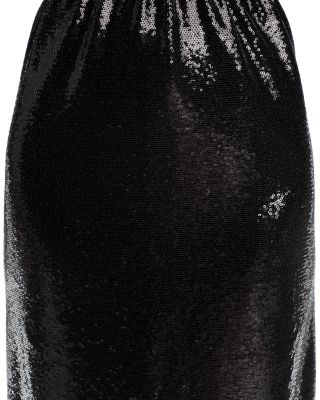 Sequined One Shoulder Midi Dress