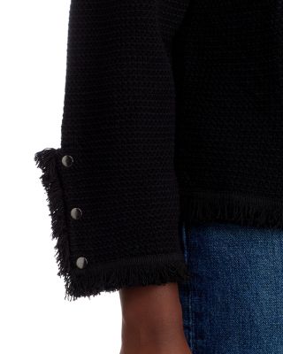 Fringe Mix Knit Jacket