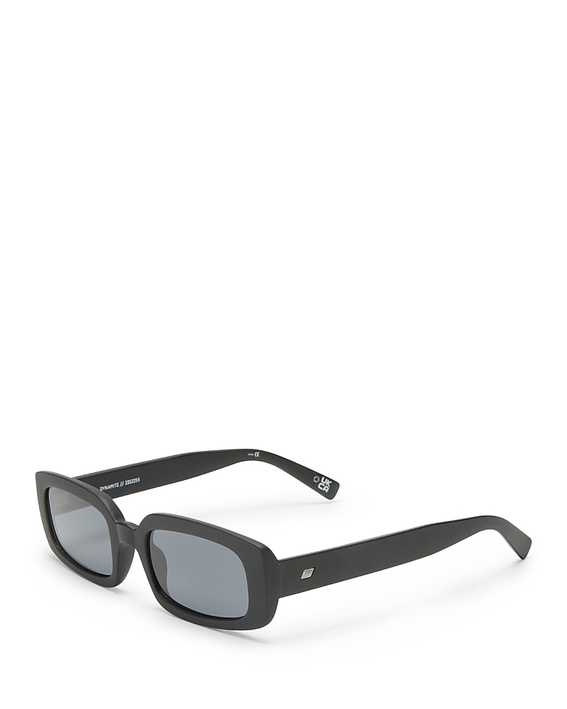 Le Specs Dynamite 52mm Rectangular Sunglasses In Matte Black