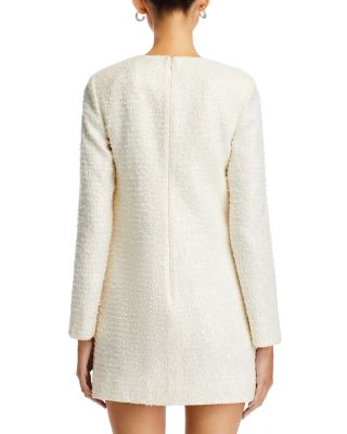 Boucle Bow Embellished Mini Dress