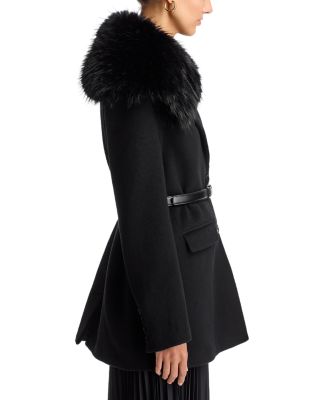 Faux Fur Collar Coat