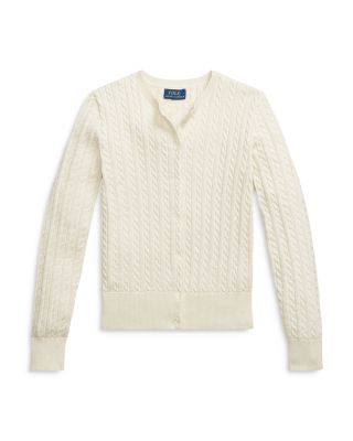 Girls' Metallic Cable Cotton Blend Cardigan - Little Kid, Big Kid