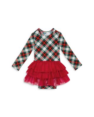 Posh Peanut - Girls' Marqui Long Sleeve Tulle Skirt Bodysuit - Baby