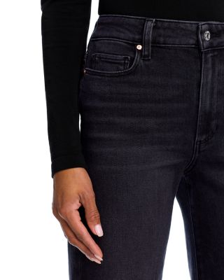 Anessa High Rise Wide Leg Ankle Jeans in Black Lotus