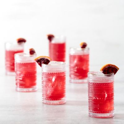 Fortessa Jupiter Clear Gold Rim Ice Beverage Glass, Set of 6