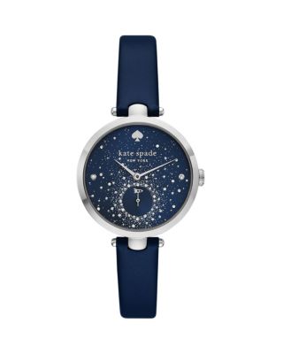 kate spade new york Holland Blue Leather Watch 34mm Bloomingdale s