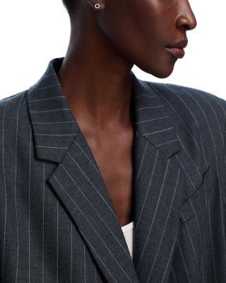 Blue Sapphire & Diamond Halo Stud Earrings in 14K White Gold